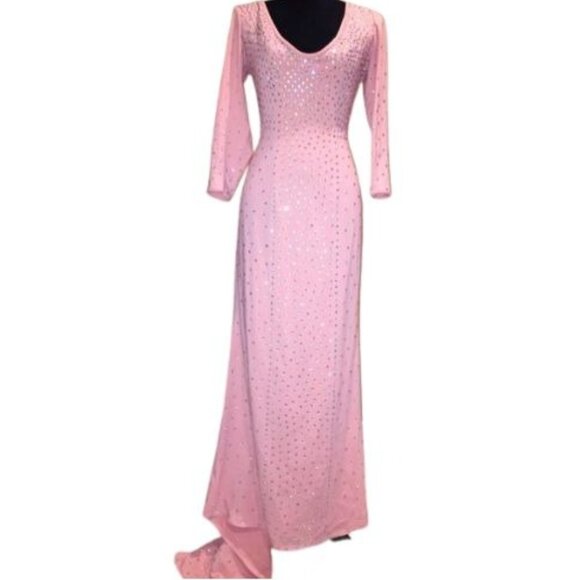 Wow Couture Luxurious Designer Swarovski Crystals Beaded Evening Prom Gown Dress - Picture 8 of 16